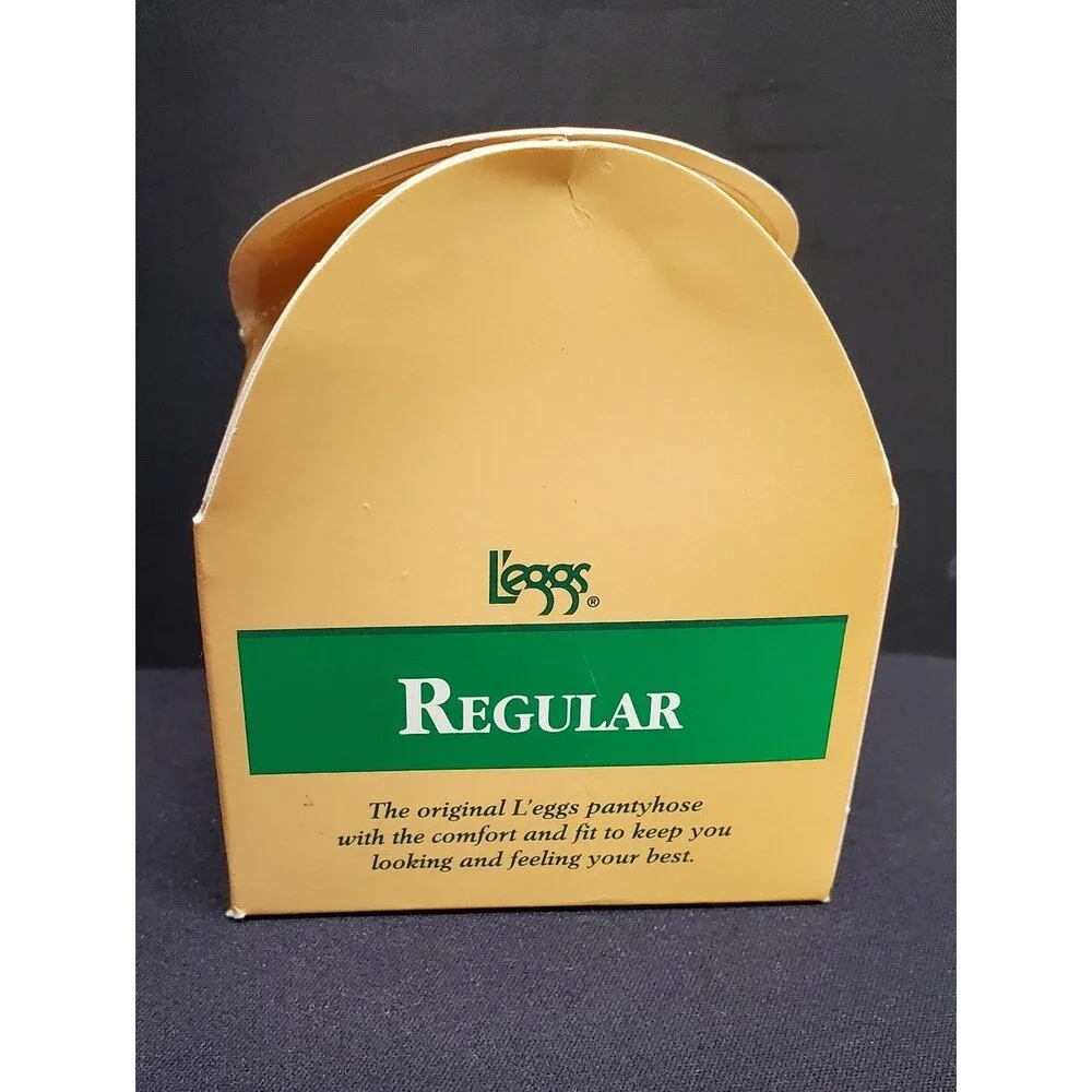 Vintage L'eggs Leggs Regular Off Black Pantyhose